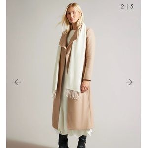 NEW Ted Baker Scarfie Classic Plain Scarf Ivory